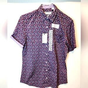 Nick‎ Graham New Performance Un Tuck Shirt Quick Dry Wrinkle Resistant Size S